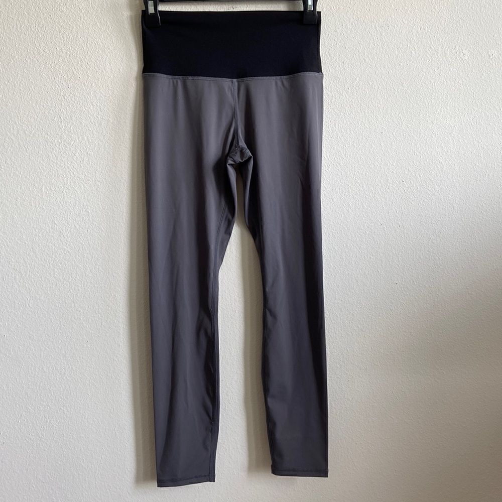 DUKAWA Womens Yoga Pants Leggings High Waist Tummy Control NWOT Black and grey S